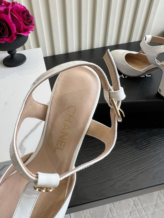 Chanel Lambskin Mary Janes high heels 8.5CM 64104-1