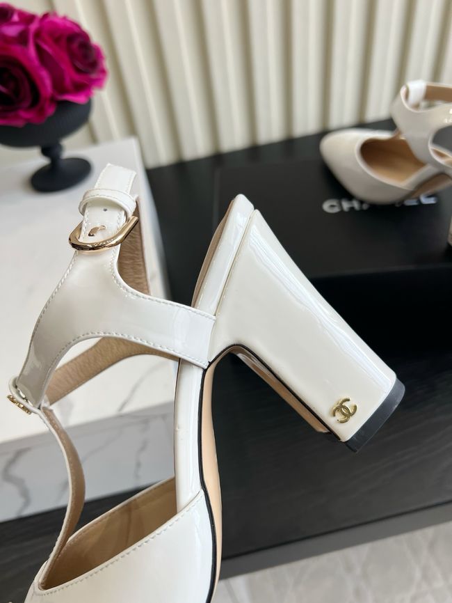Chanel Lambskin Mary Janes high heels 8.5CM 64104-1