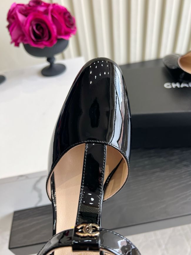 Chanel Lambskin Mary Janes high heels 8.5CM 64104-3