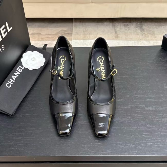 Chanel Lambskin Mary Janes high heels 8.5CM 64105-1