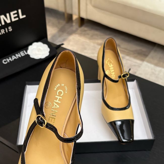 Chanel Lambskin Mary Janes high heels 8.5CM 64105-2