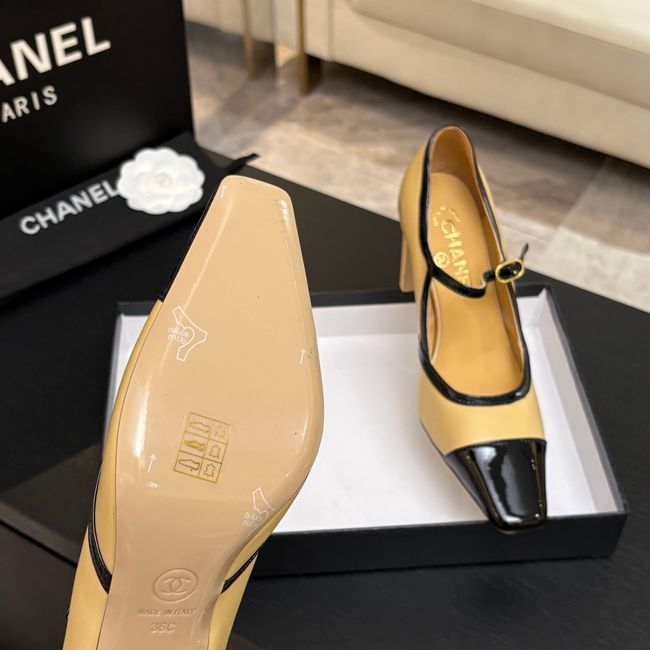 Chanel Lambskin Mary Janes high heels 8.5CM 64105-2