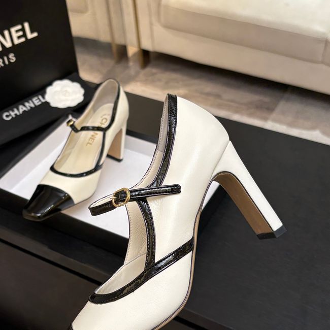 Chanel Lambskin Mary Janes high heels 8.5CM 64105-3