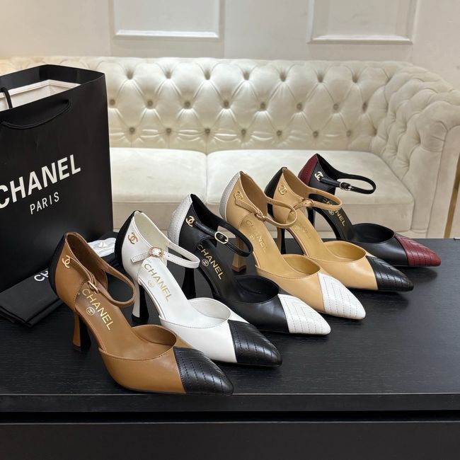 Chanel Lambskin Mary Janes high heels 8.5CM  G47287-2