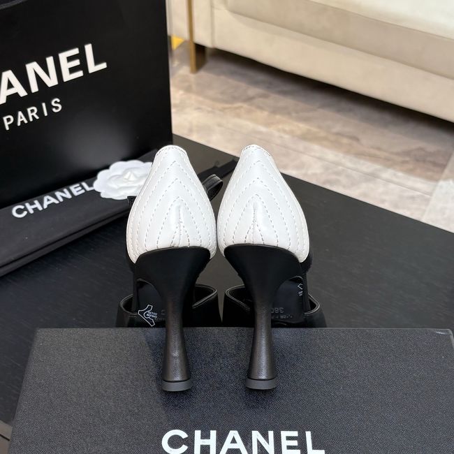 Chanel Lambskin Mary Janes high heels 8.5CM G47287-4