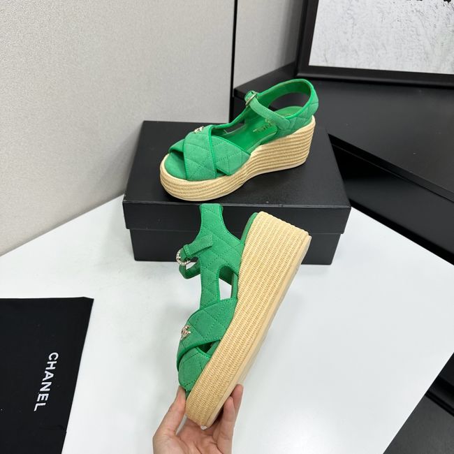 Chanel Sandals Suede Calfskin 64108-2