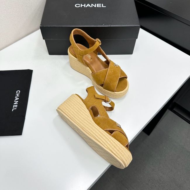 Chanel Sandals Suede Calfskin 64108-3
