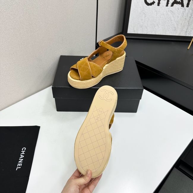 Chanel Sandals Suede Calfskin 64108-3