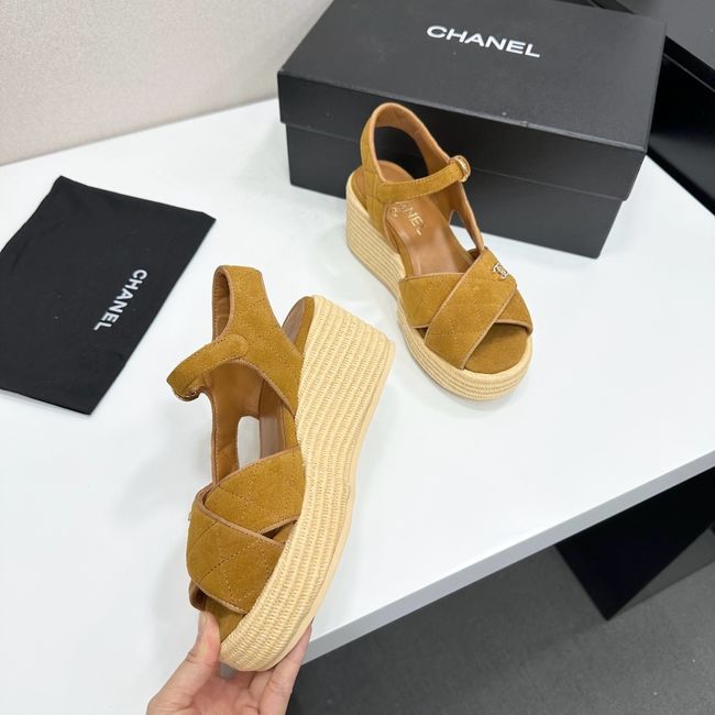 Chanel Sandals Suede Calfskin 64108-3