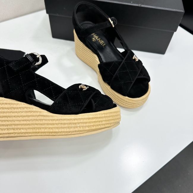 Chanel Sandals Suede Calfskin 64108-4