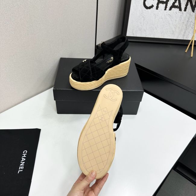 Chanel Sandals Suede Calfskin 64108-4