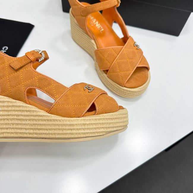Chanel Sandals Suede Calfskin 64108-5