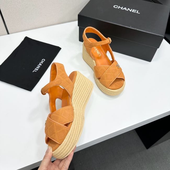 Chanel Sandals Suede Calfskin 64108-5