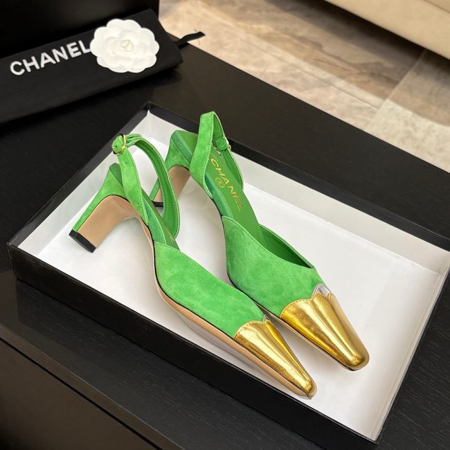 Chanel Slingbacks Suede 64106-1
