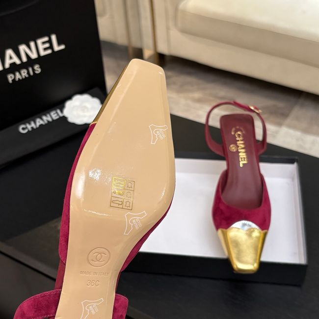 Chanel Slingbacks Suede 64106-3
