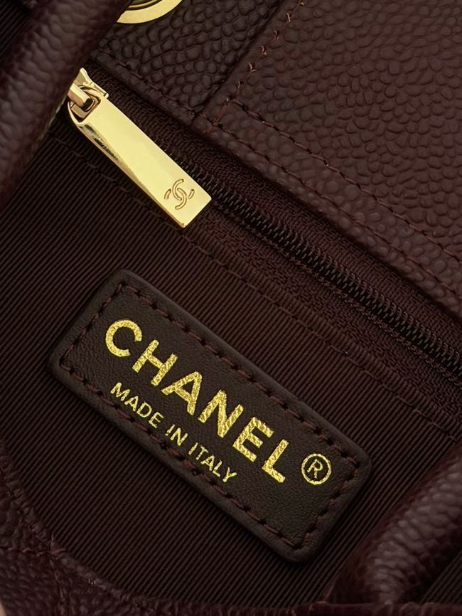 Chanel Small Shopping Bag AS6025 Burgundy