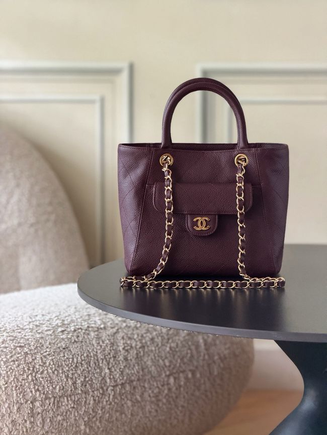 Chanel Small Shopping Bag AS6025 Dark pink
