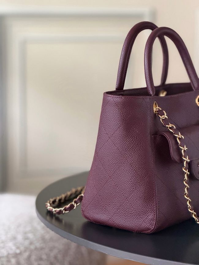 Chanel Small Shopping Bag AS6025 Burgundy