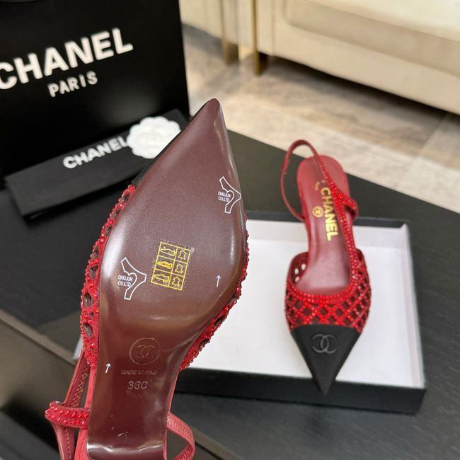 Chanel Slingbacks Lambskin 64111-2