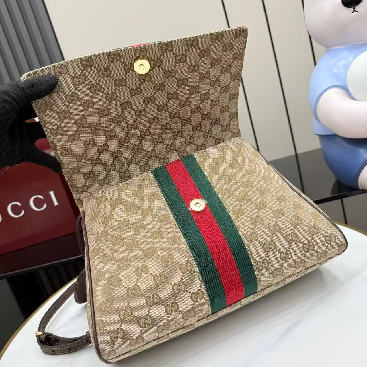 Gucci Top Handle Tote Bag 874748 Brown
