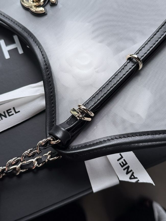 Chanel Medium Shopping Bag AS5466 Transparent & Black Chanel Medium Shopping Bag AS5466 Transparent & Black
