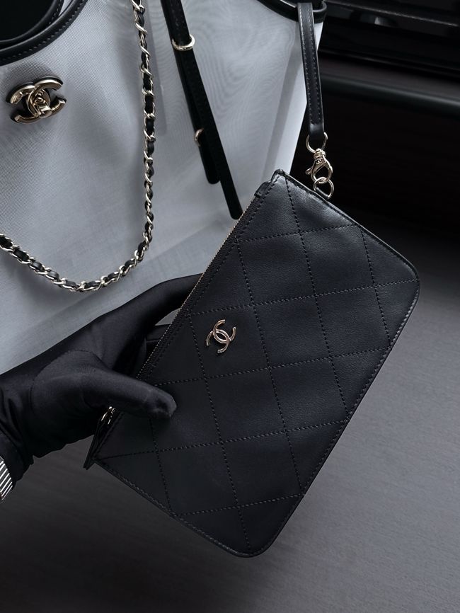 Chanel Medium Shopping Bag AS5466 Transparent & Black Chanel Medium Shopping Bag AS5466 Transparent & Black