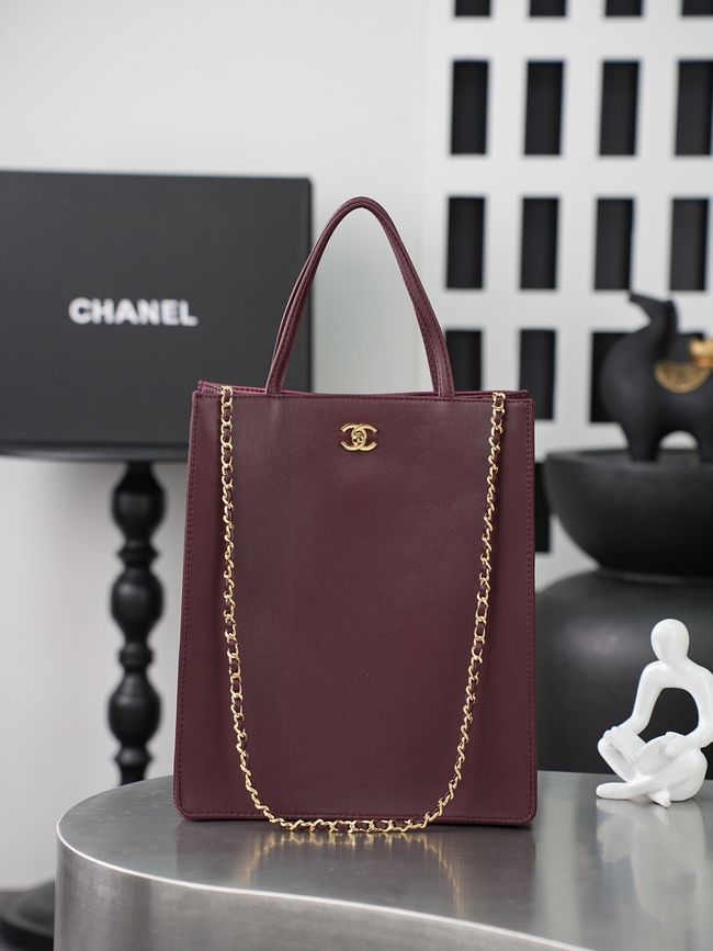Chanel Small Shopping Bag AS6452 Dark Burgundy