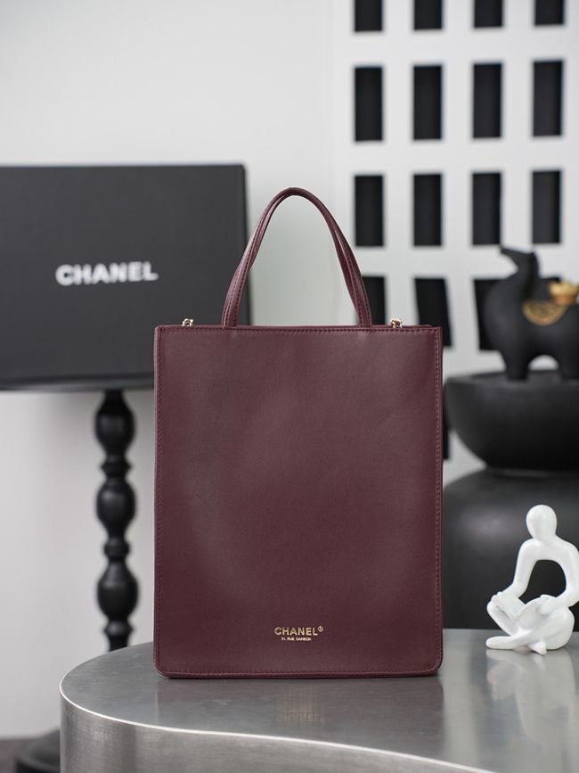 Chanel Small Shopping Bag AS6452 Dark Burgundy