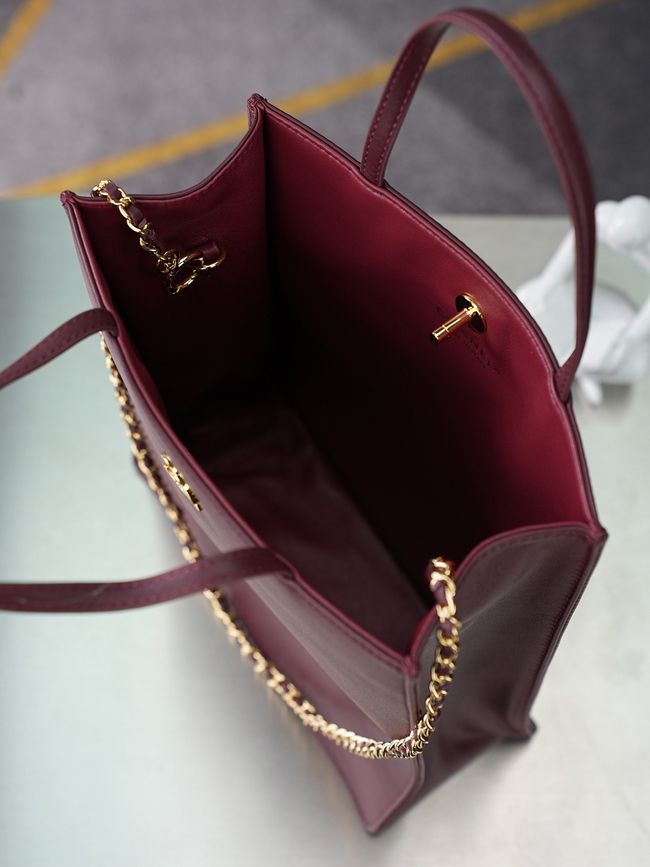 Chanel Small Shopping Bag AS6452 Dark Burgundy