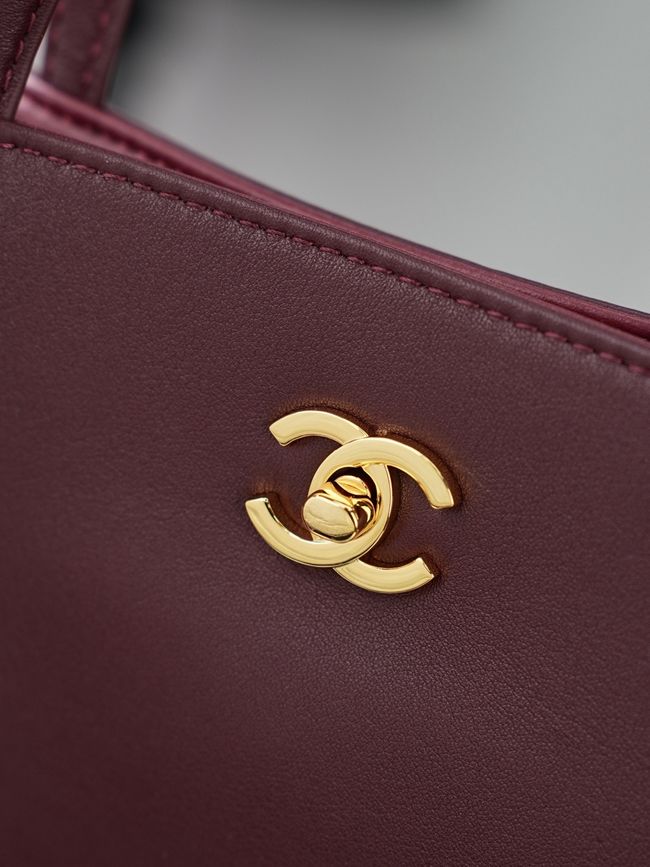 Chanel Small Shopping Bag AS6452 Dark Burgundy
