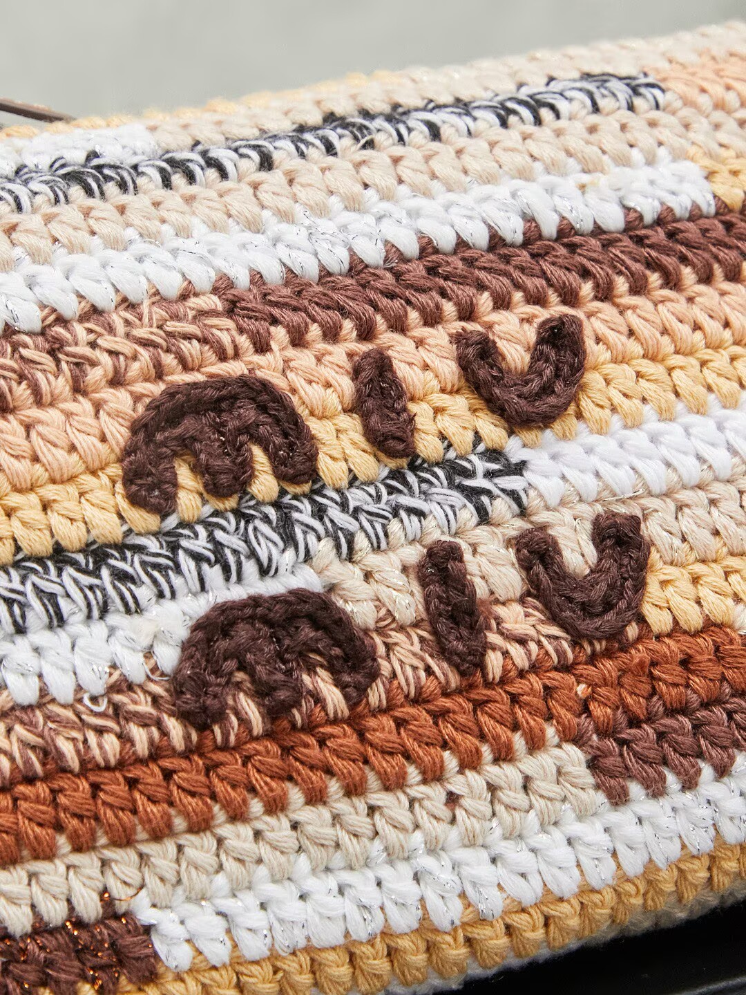 Miumiu Rainbow Weaving Top handle bag 5NE841 Fabrice Brown Miumiu Rainbow Weaving Top handle bag 5NE841 Fabrice Brown