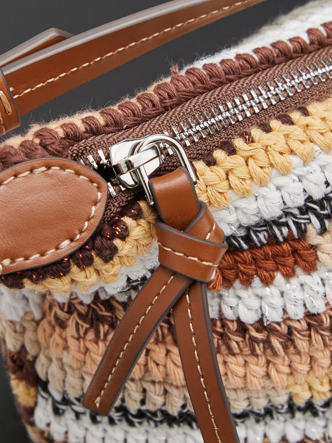 Miumiu Rainbow Weaving Top handle bag 5NE841 Fabrice Brown Miumiu Rainbow Weaving Top handle bag 5NE841 Fabrice Brown