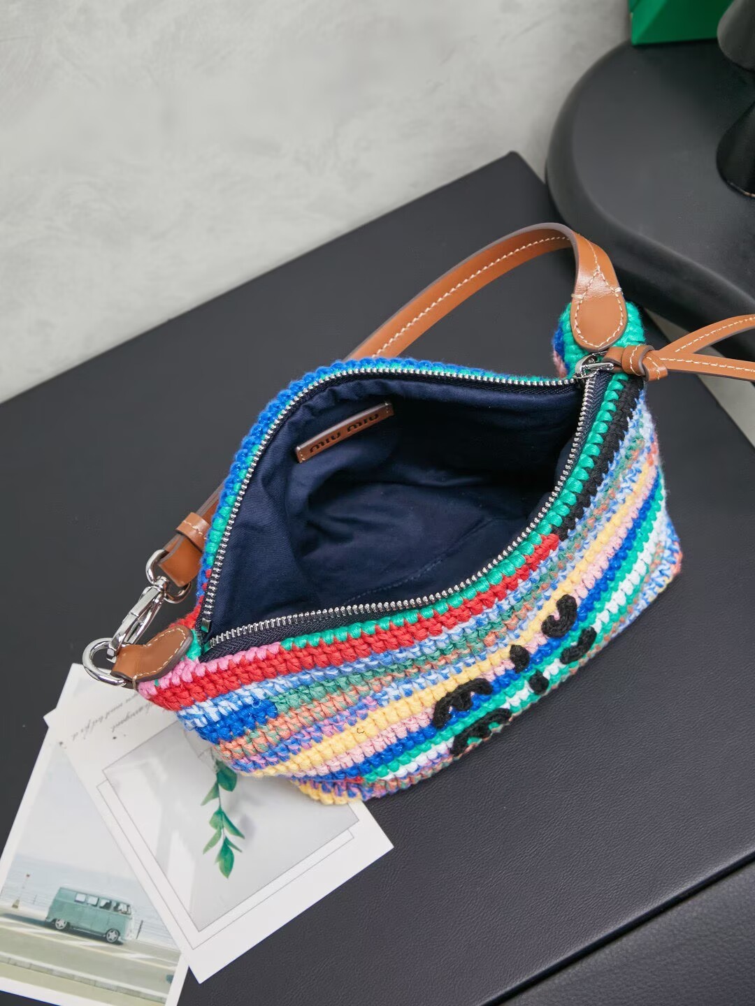 Miumiu Rainbow Weaving Top handle bag 5NE841 Rainbow Fabric Miumiu Rainbow Weaving Top handle bag 5NE841 Rainbow Fabric