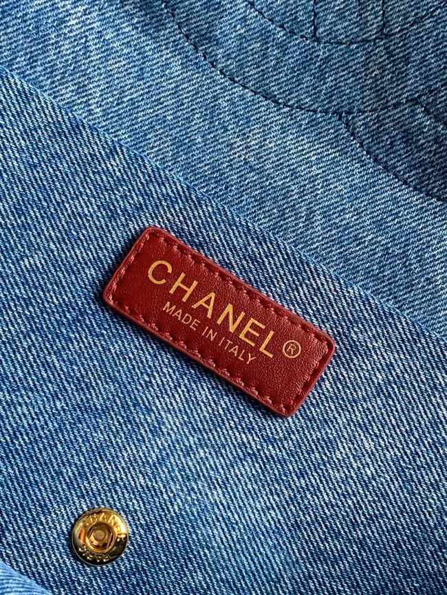 CHANEL Maxi Flapbag AS6281 denim blue