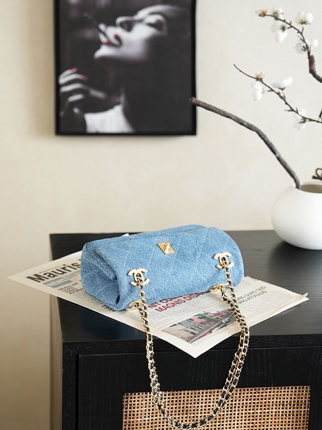 Chanel 2.55 Handbag AS6449 denim blue
