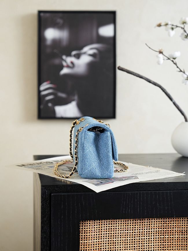 Chanel 2.55 Handbag AS6449 denim blue