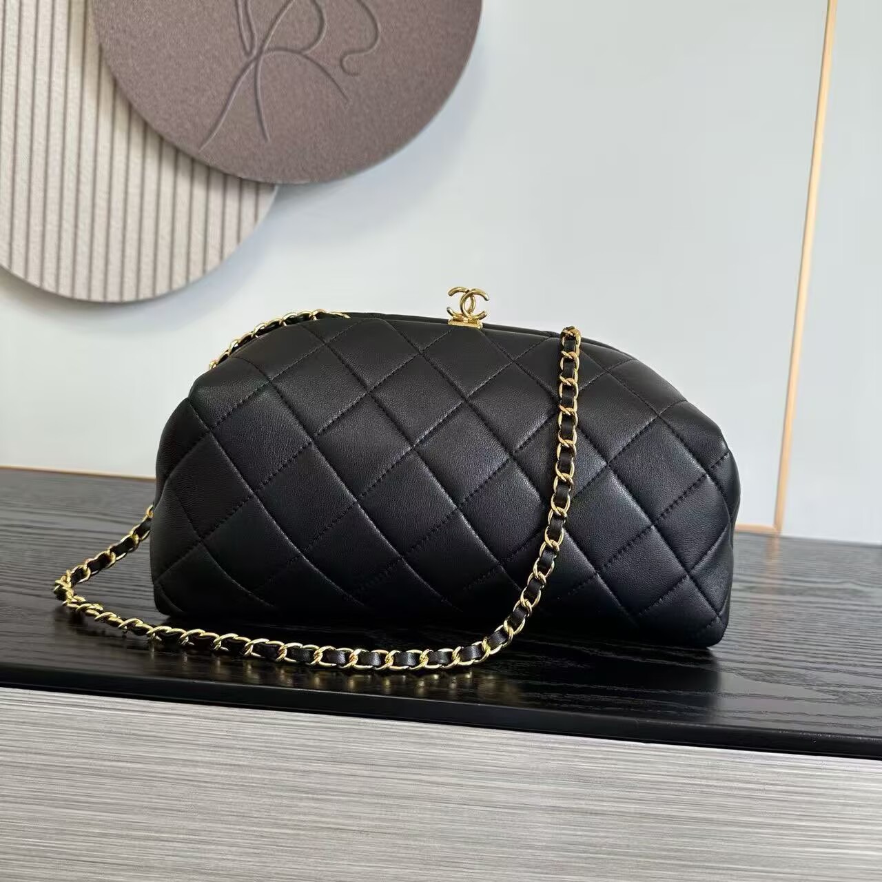 Chanel 26S Spring Summer 2026 Clutch With Chain Lambskin AP5251 Gold-Tone Metal Black