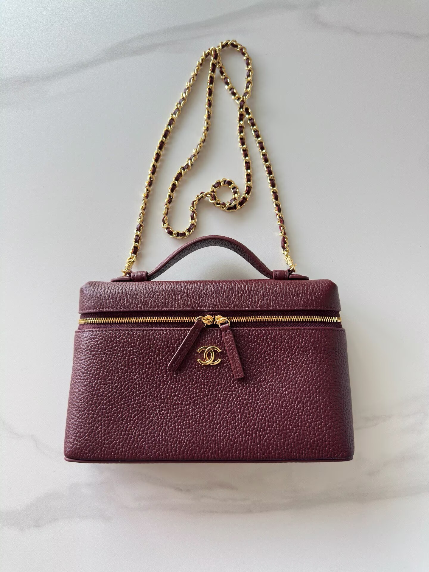 Chanel Large Vanity With Chain AP5347 Burgundy
