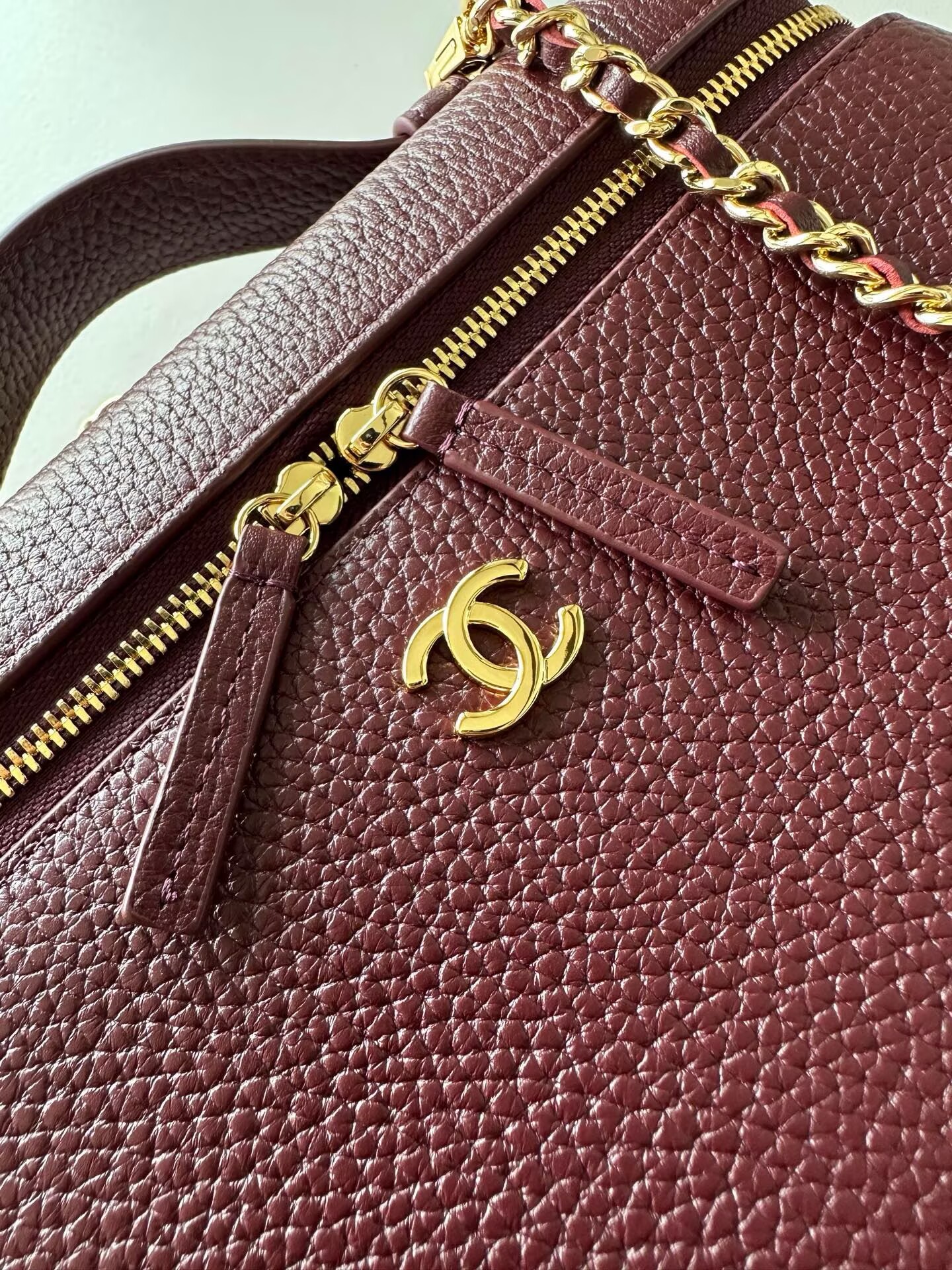 Chanel Large Vanity With Chain AP5347 Burgundy