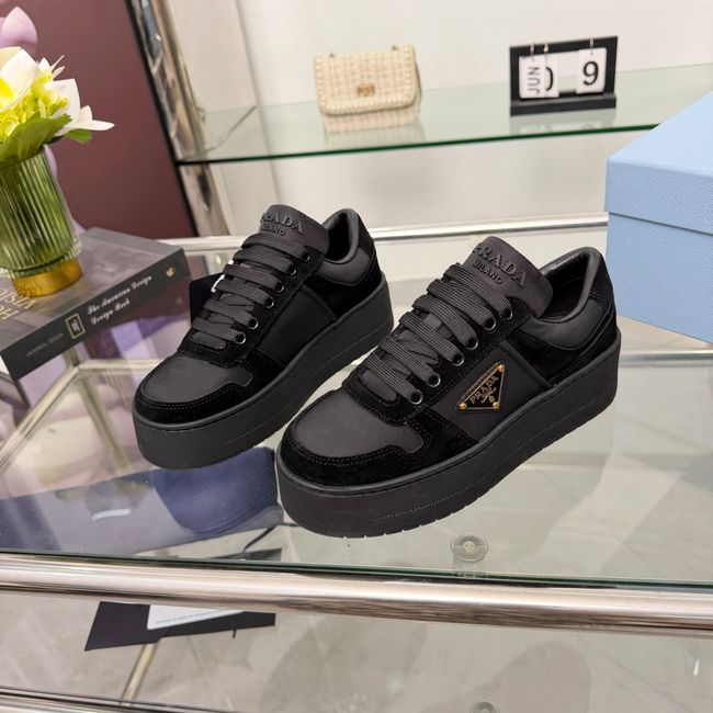 Prada Downtown Bold Re-Nylon and suede sneakers 1E792M-1
