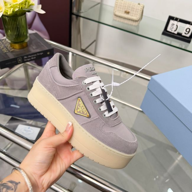 Prada Downtown Bold Re-Nylon and suede sneakers 1E792M-2
