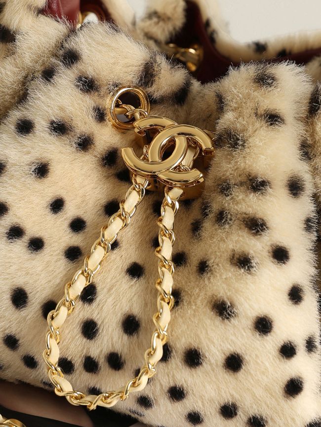 CHANEL 25 Mini Handbag AS5631 Light Beige & Black
