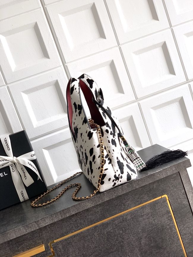 Chanel Small Shopping Bag AS6392 White & Black