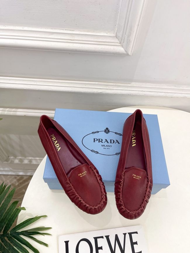 Prada Shuffle antiqued leather loafers 64173-3