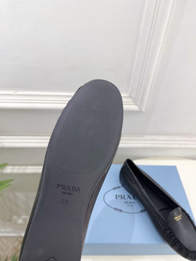 Prada Shuffle antiqued leather loafers 64173-5