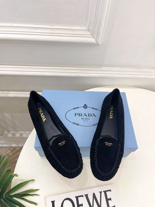 Prada Shuffle antiqued leather loafers 64173-7