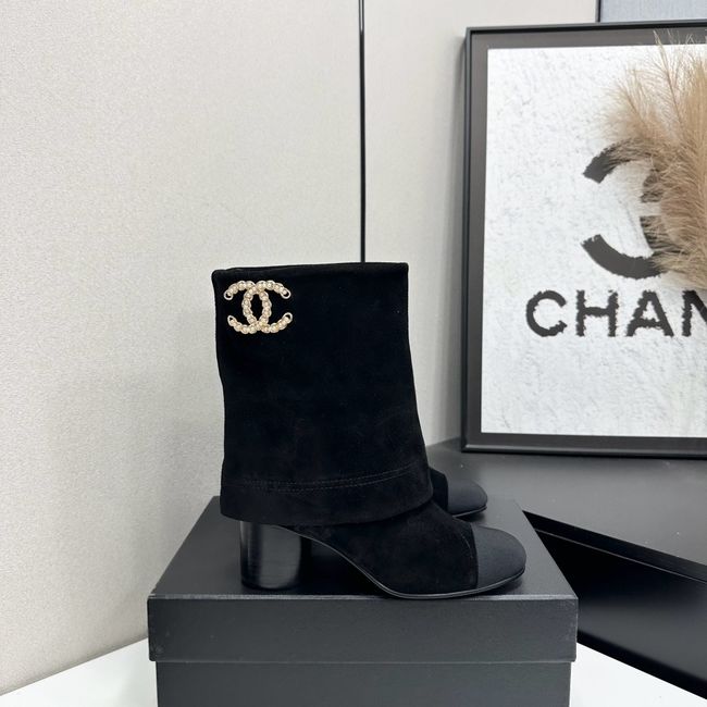 Chanel Mid-Calf Boots Calfskin 64183-2