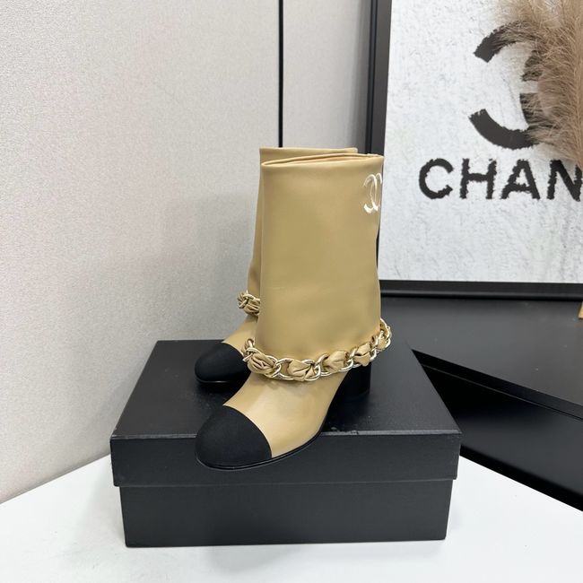 Chanel Mid-Calf Boots Calfskin 64183-4
