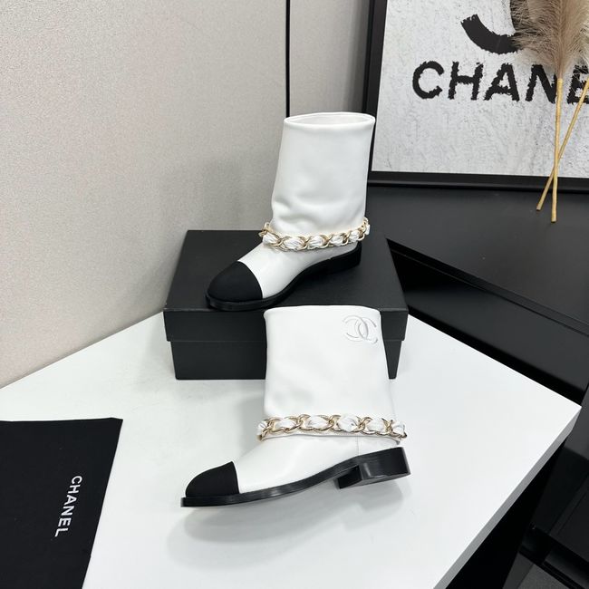Chanel Mid-Calf Boots Calfskin 64184-5