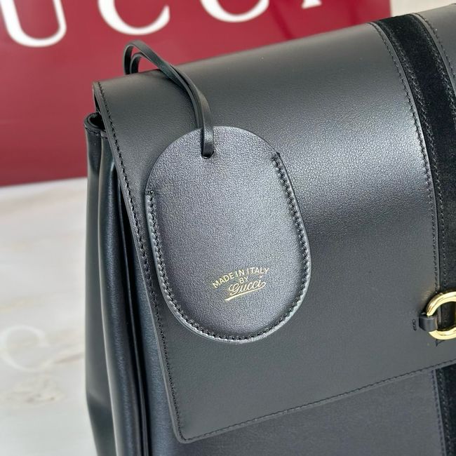Gucci Paparazzo large top handle bag 875019-1 black leather